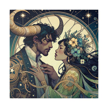Load image into Gallery viewer, Celestial Embrace - Zodiac-Inspired Art on Matte Canvas Stretched 0.75 Inch