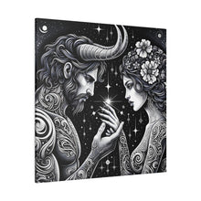 Load image into Gallery viewer, Celestial Embrace - Cosmic Lovers Matte Canvas Art 0.75 Inch Frame
