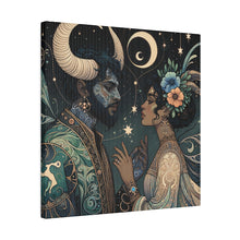 Load image into Gallery viewer, Celestial Embrace - Cosmic Lovers Art Matte Canvas Print, Stretched 0.75 Inch