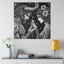 Load image into Gallery viewer, Celestial Embrace - Cosmic Lovers Matte Canvas Art 0.75 Inch Frame