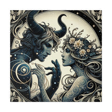 Load image into Gallery viewer, Celestial Embrace Artistic Illustration Matte Canvas Print - Stretched 0.75 Inch Frame