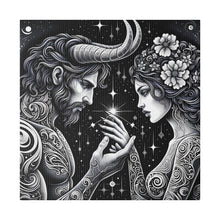 Load image into Gallery viewer, Celestial Embrace - Cosmic Lovers Matte Canvas Art 0.75 Inch Frame