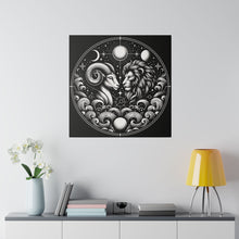 Load image into Gallery viewer, Celestial Zodiac Aries and Leo Harmony Matte Canvas Art
