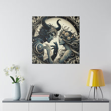 Load image into Gallery viewer, Celestial Embrace Artistic Illustration Matte Canvas Print - Stretched 0.75 Inch Frame