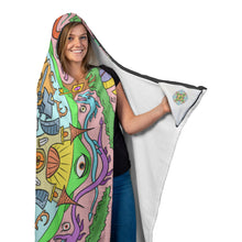 Load image into Gallery viewer, ASFT - Trippy Mural Hooded Blanket