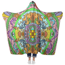 Load image into Gallery viewer, ASFT - Trippy Mural Hooded Blanket