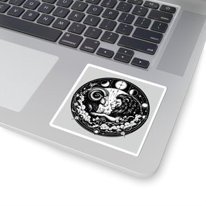 Astrological Ram and Lion Sticker
