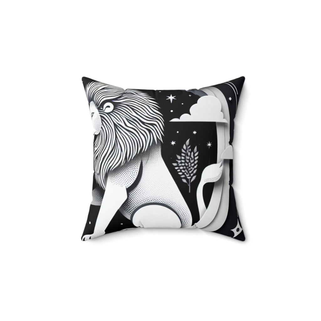 Aries and Leo - Polyester Square Pillow