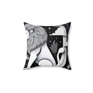 Aries and Leo - Polyester Square Pillow