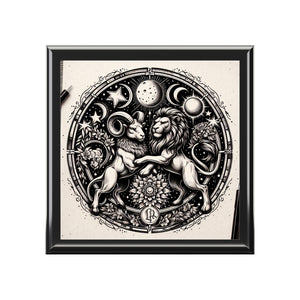 Astrological Lions Elegant Jewelry Box