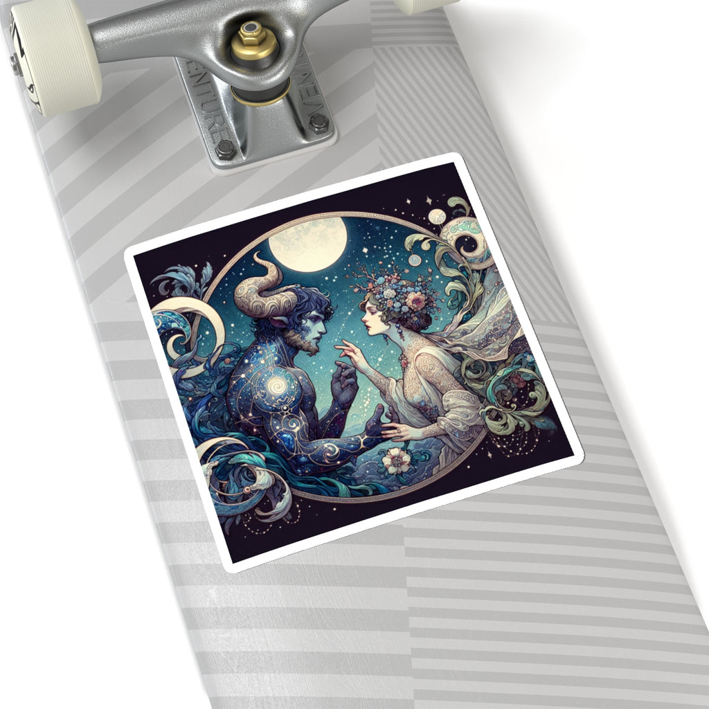 Celestial Lovers Kiss-Cut Sticker