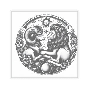 Celestial Lion and Ram Sticker