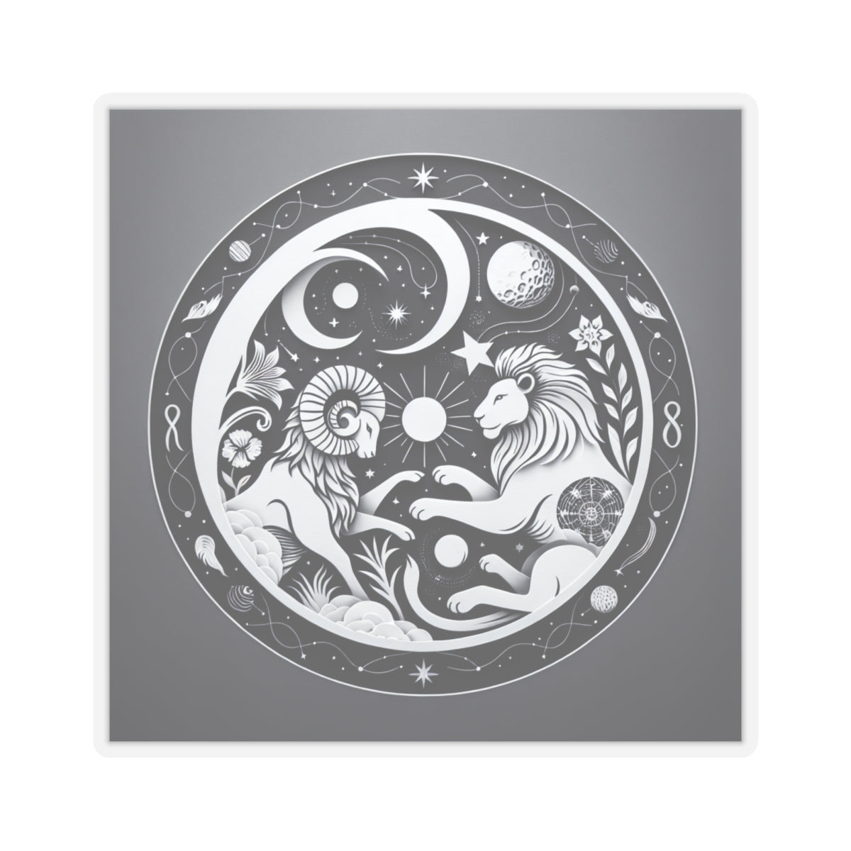 Celestial Lion Yin Yang Sticker