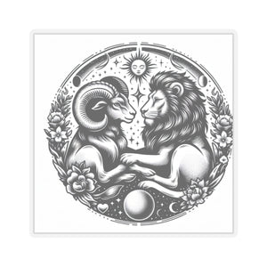 Celestial Lion and Ram Sticker