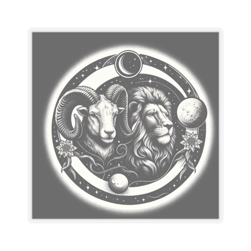Celestial Lion and Ram Sticker