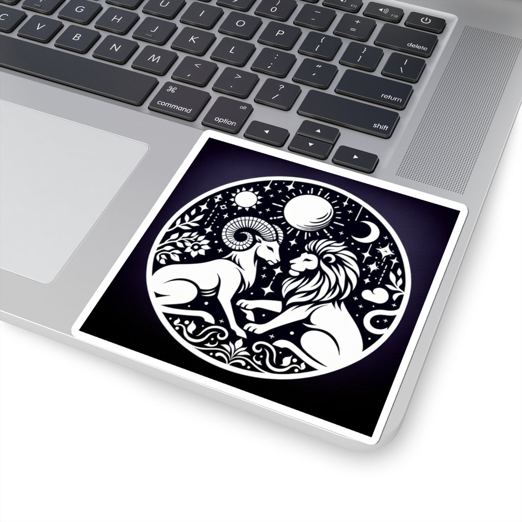 Celestial Lion and Ram Sticker