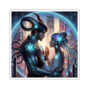 Cyber Romance Kiss-Cut Sticker