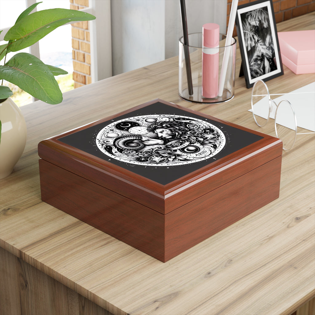 Astrological Zodiac Velvet Jewelry Box