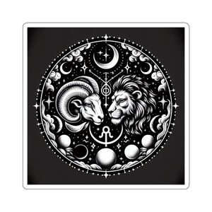 Celestial Zodiac Ram Lion Sticker