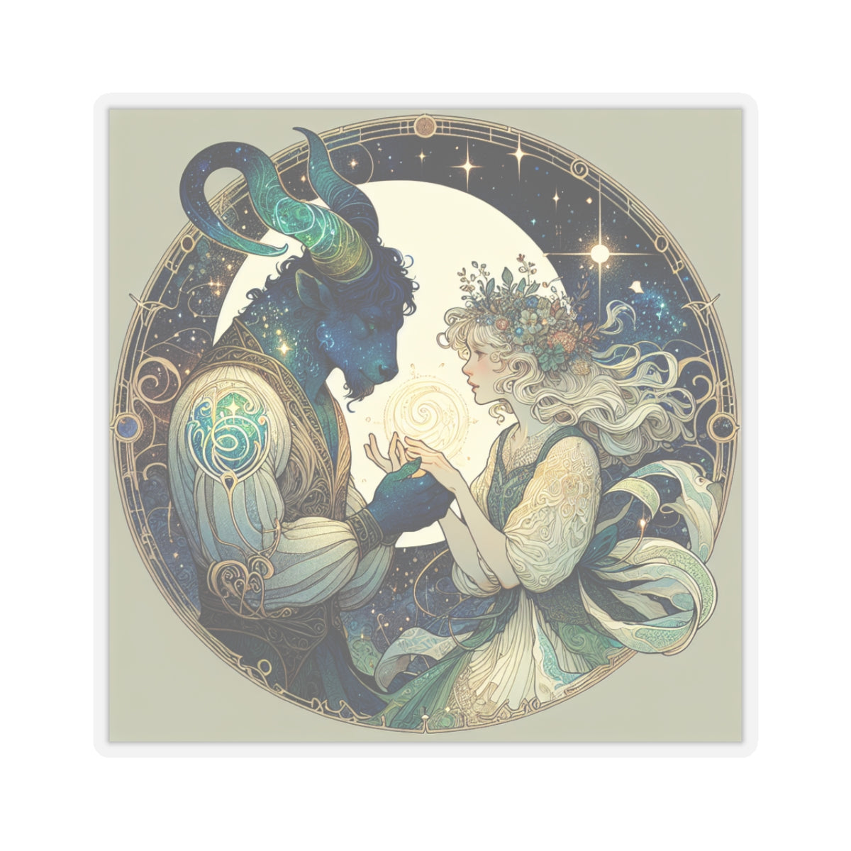 Enchanted Zodiac Embrace Sticker