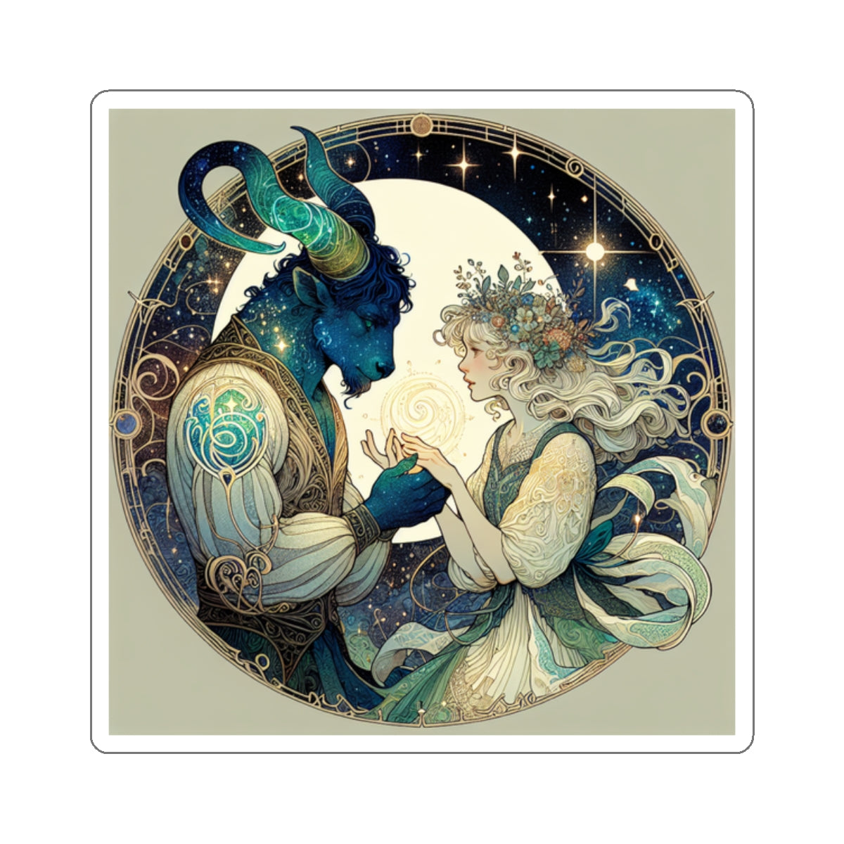 Enchanted Zodiac Embrace Sticker