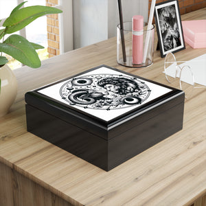 Zodiac Engraved Celestial Jewelry Box