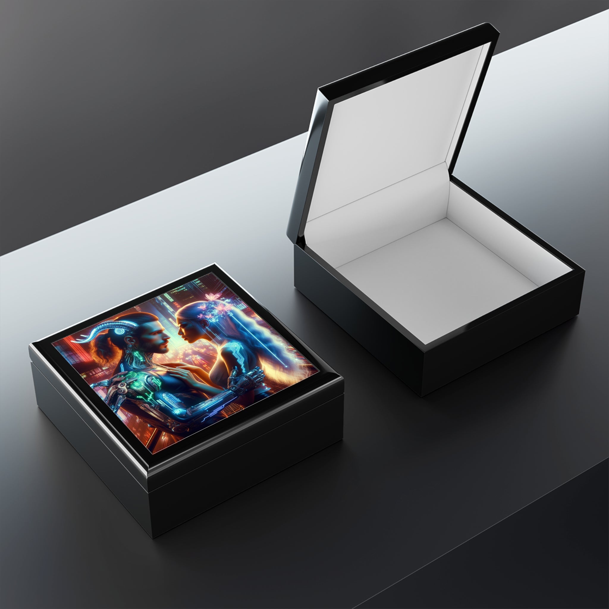 Cyber Love Illuminated Jewelry Box