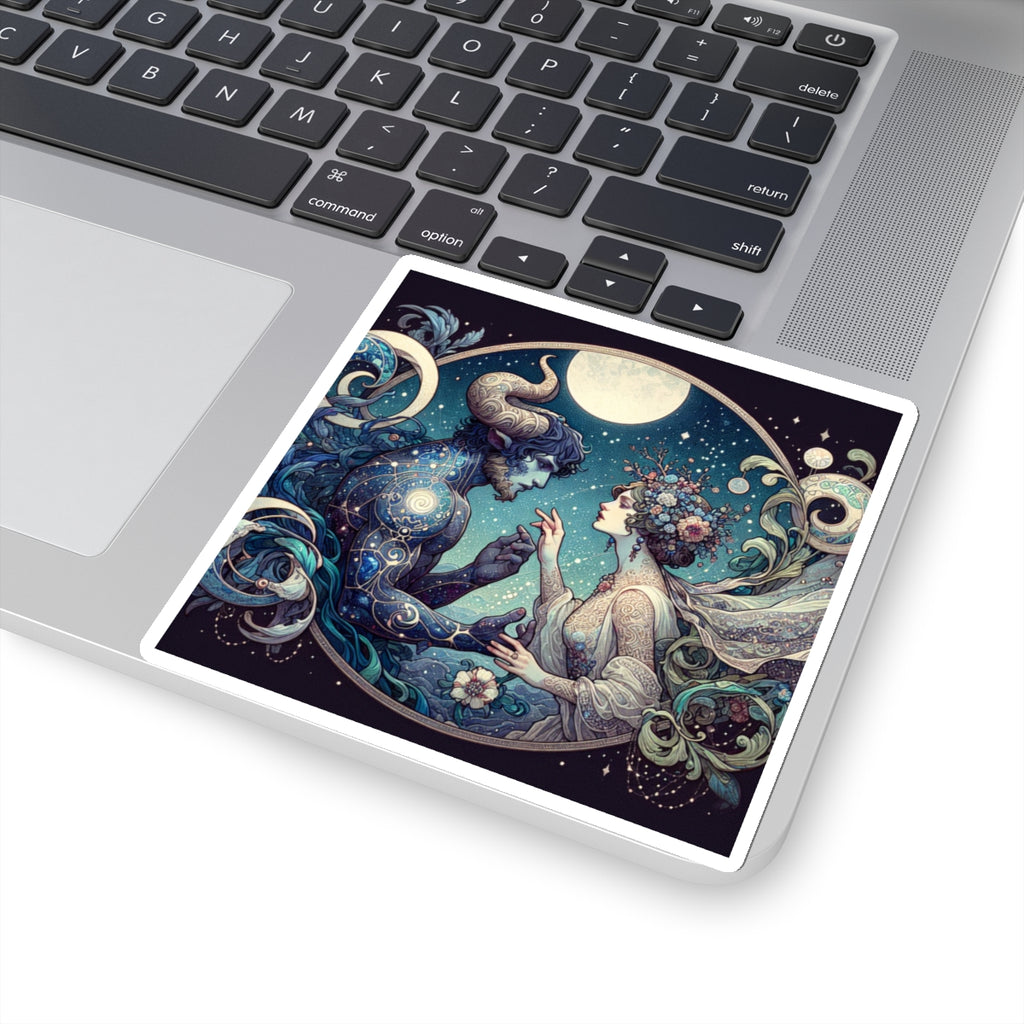 Celestial Lovers Kiss-Cut Sticker