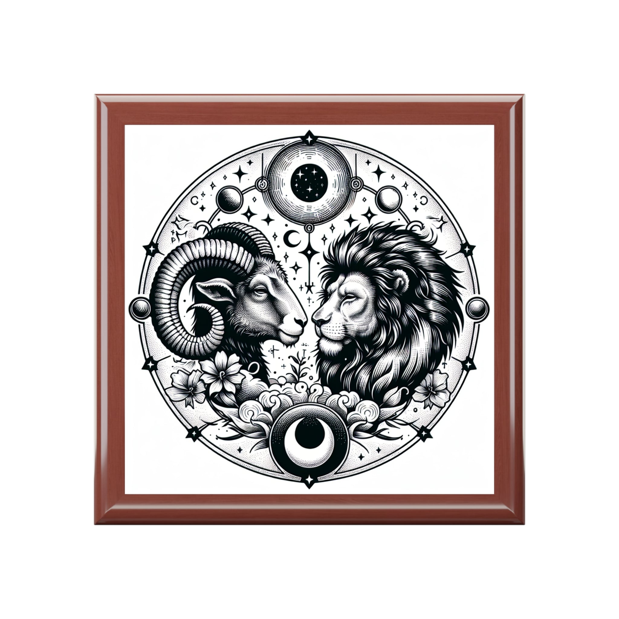 Zodiac Engraved Celestial Jewelry Box
