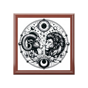 Zodiac Engraved Celestial Jewelry Box