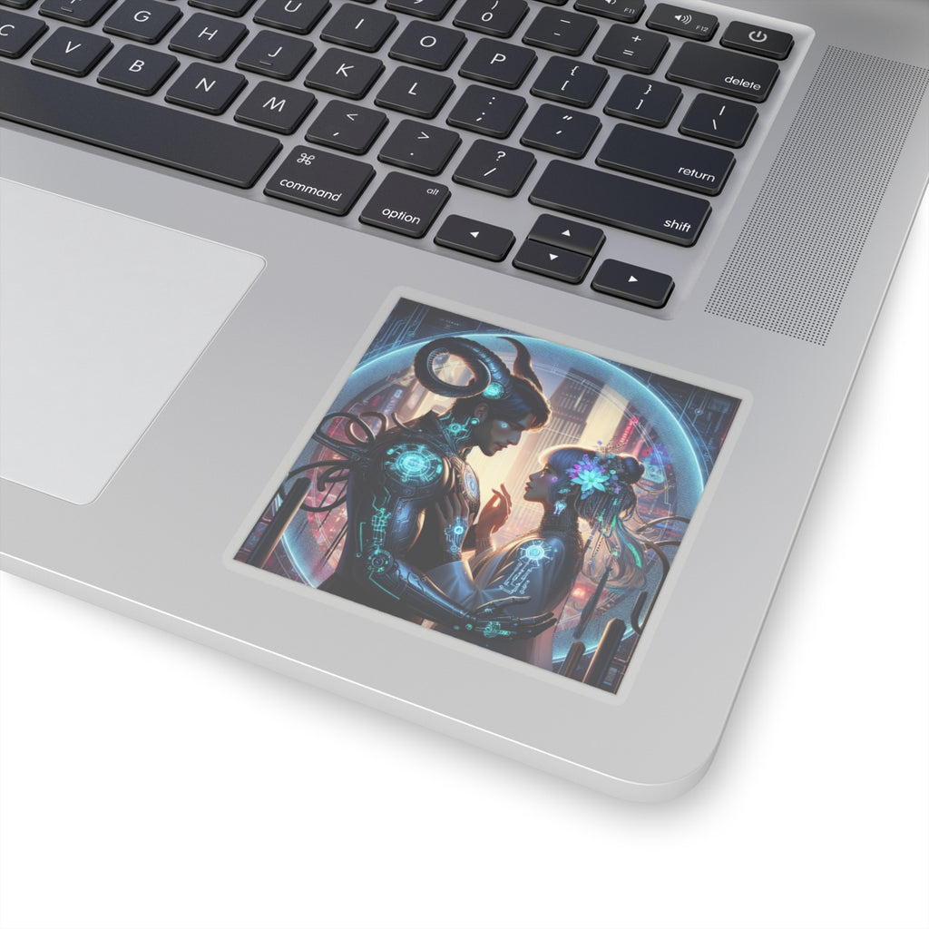 Cyber Romance Kiss-Cut Sticker