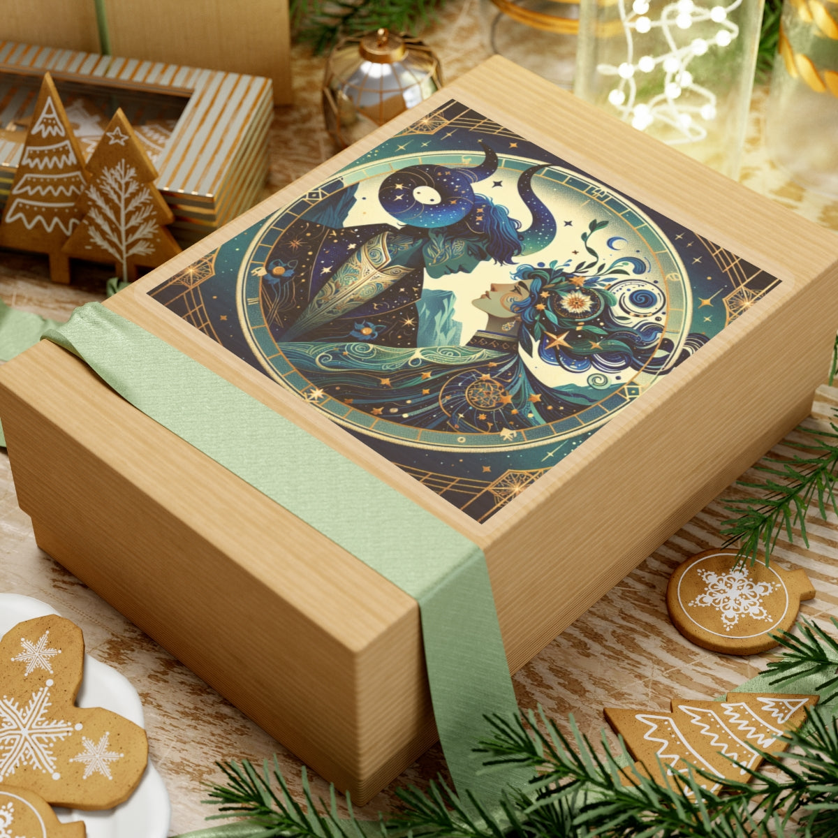 Celestial Zodiac Embrace Sticker