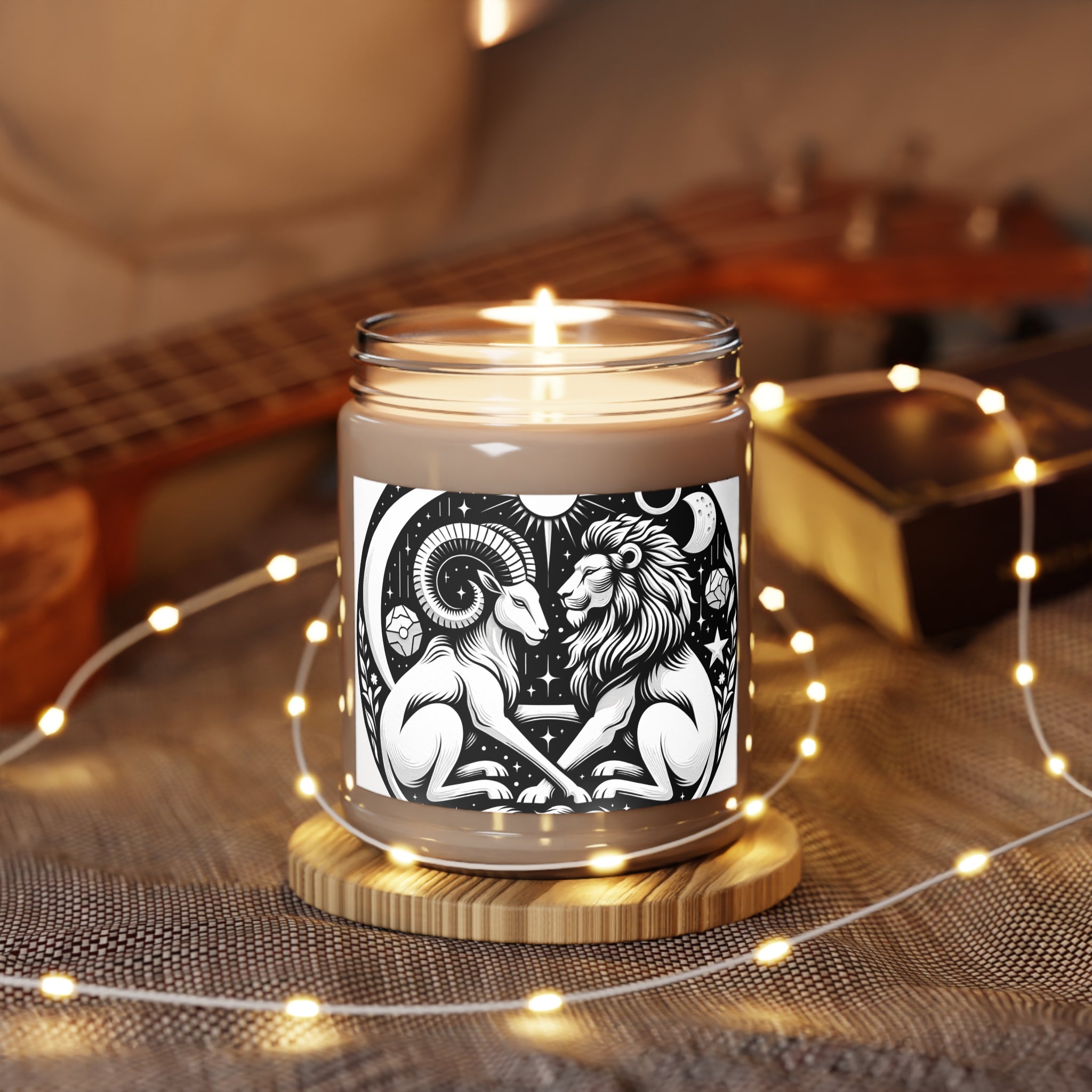 Celestial Harmony Aries & Leo Scented Soy Candle, 9 oz.