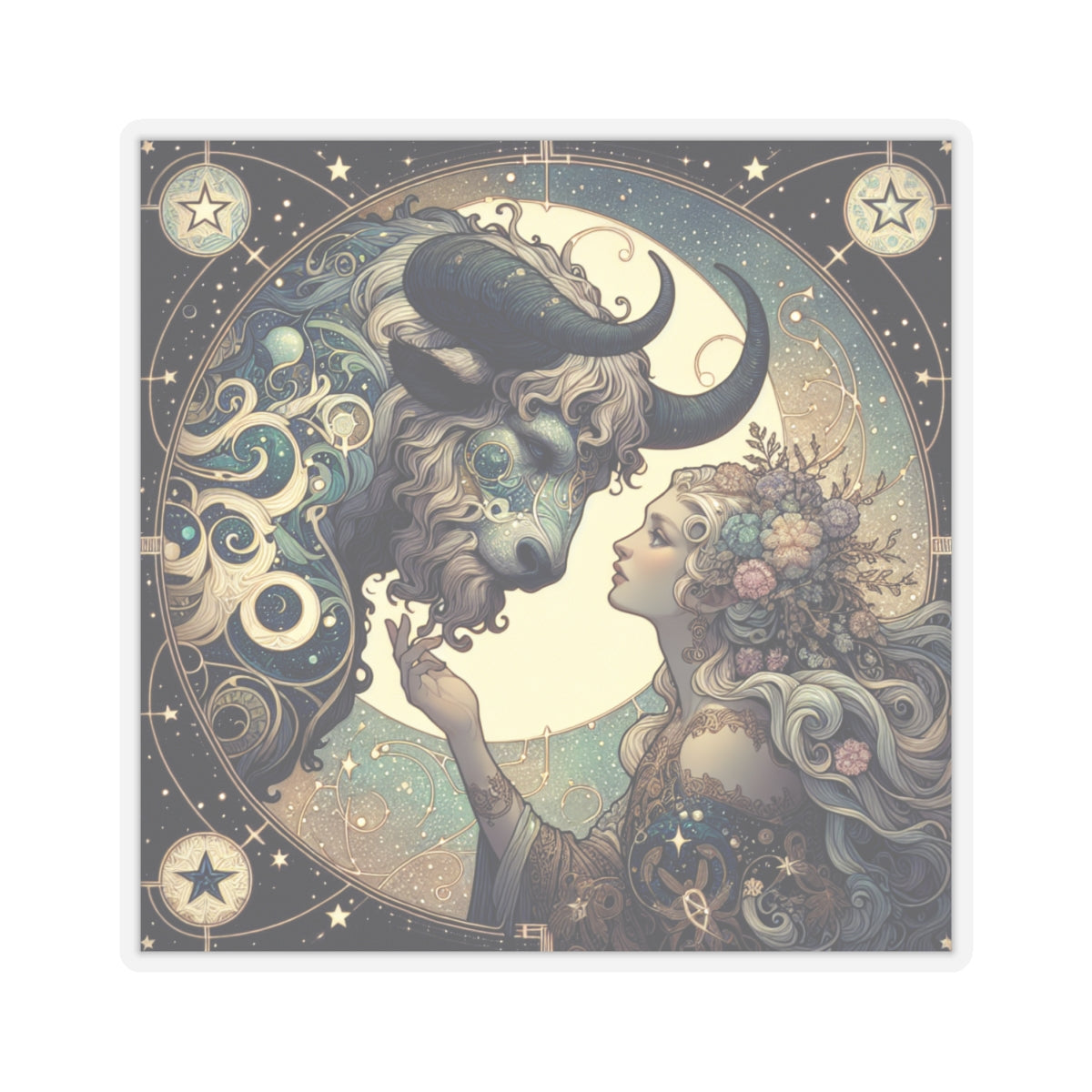 Celestial Bull and Maiden Sticker