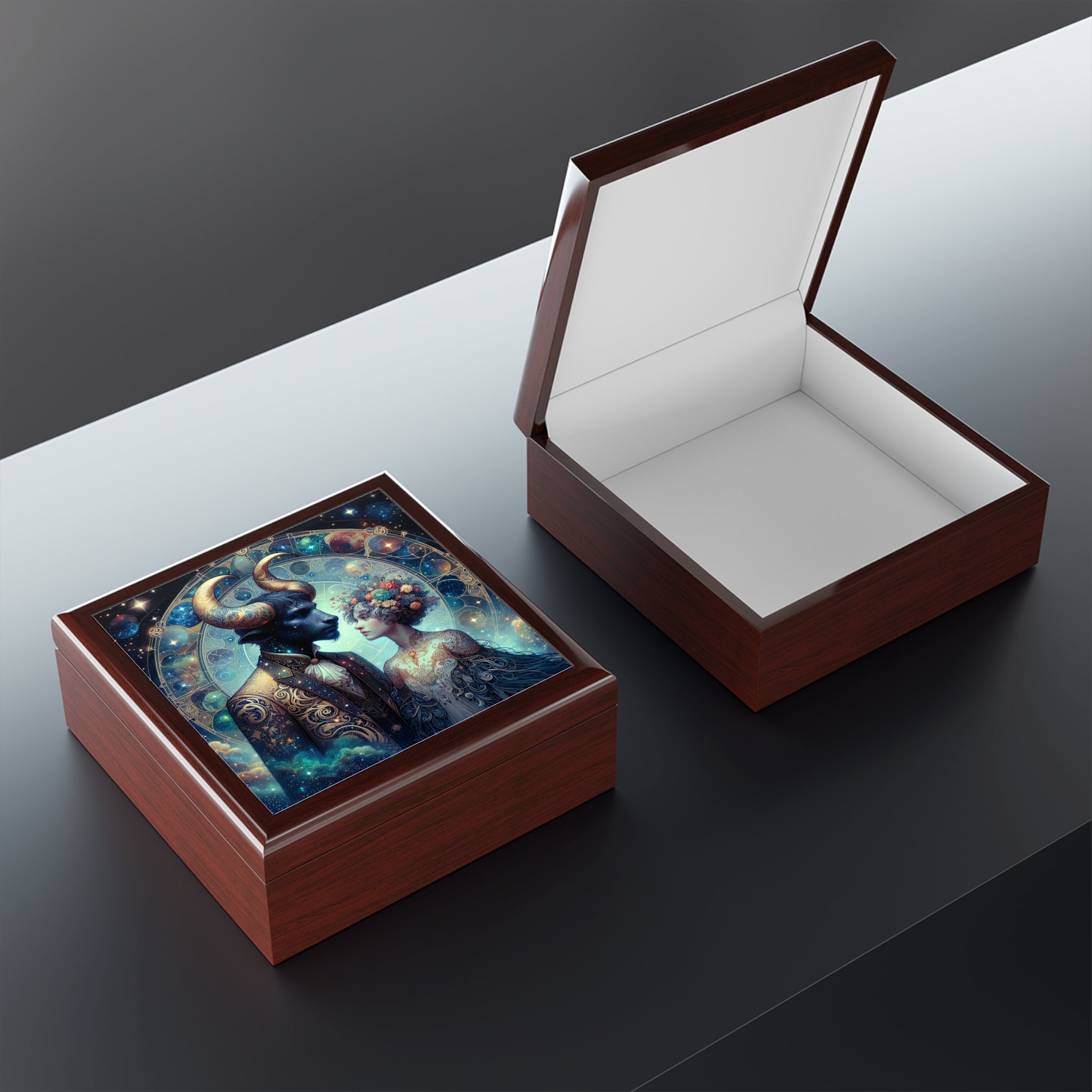 Celestial Zodiac Themed Jewelry Box