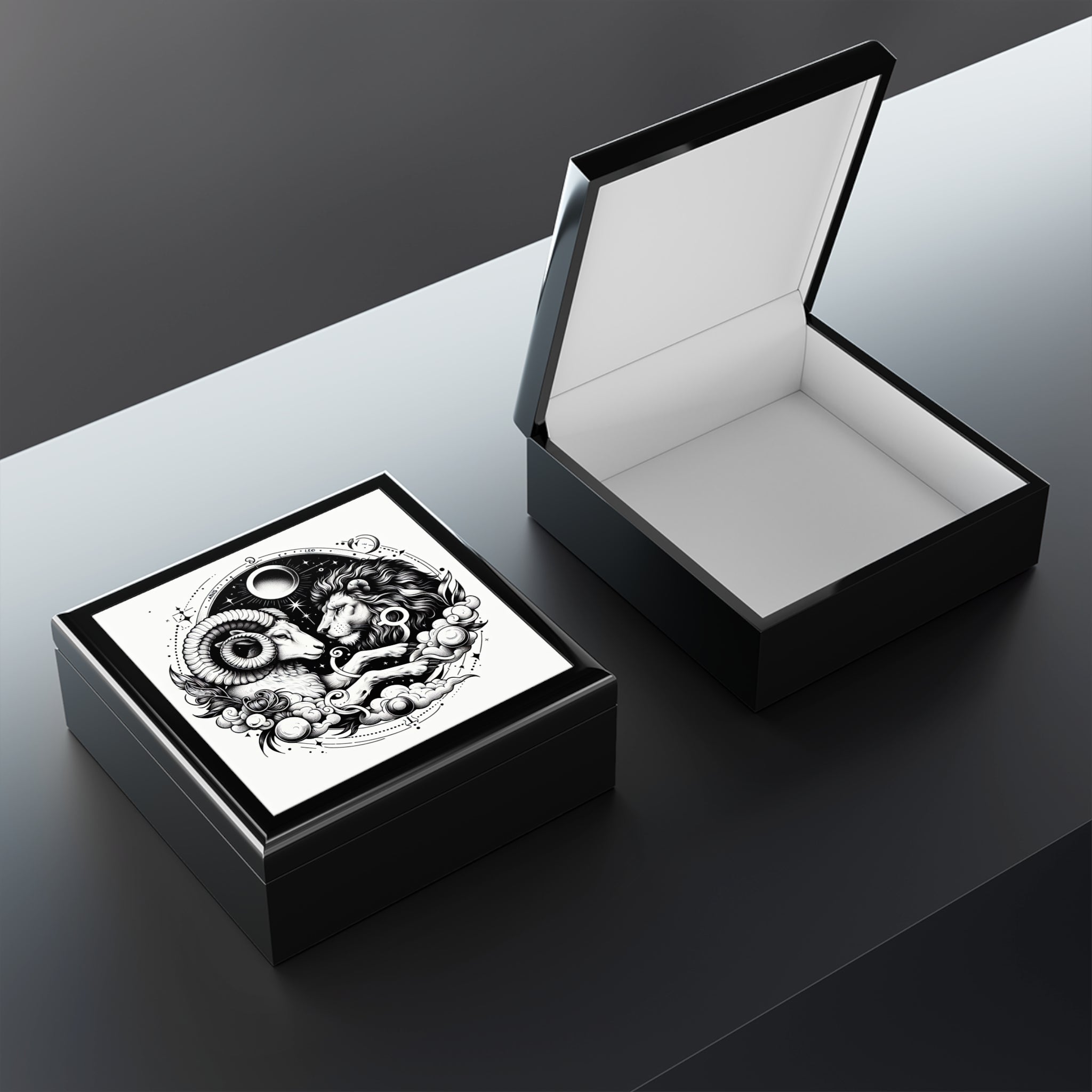Celestial Zodiac Themed Jewelry Box