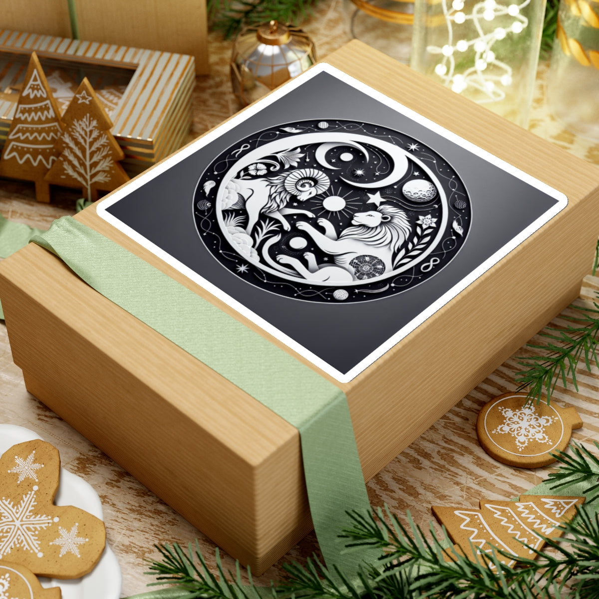 Celestial Lion Yin Yang Sticker