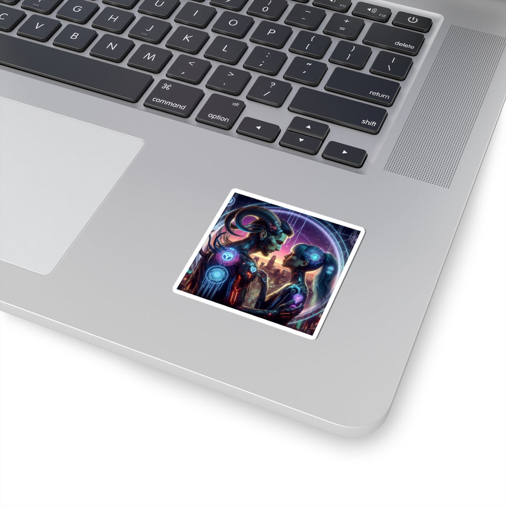 Cyber Love Cityscape Sticker