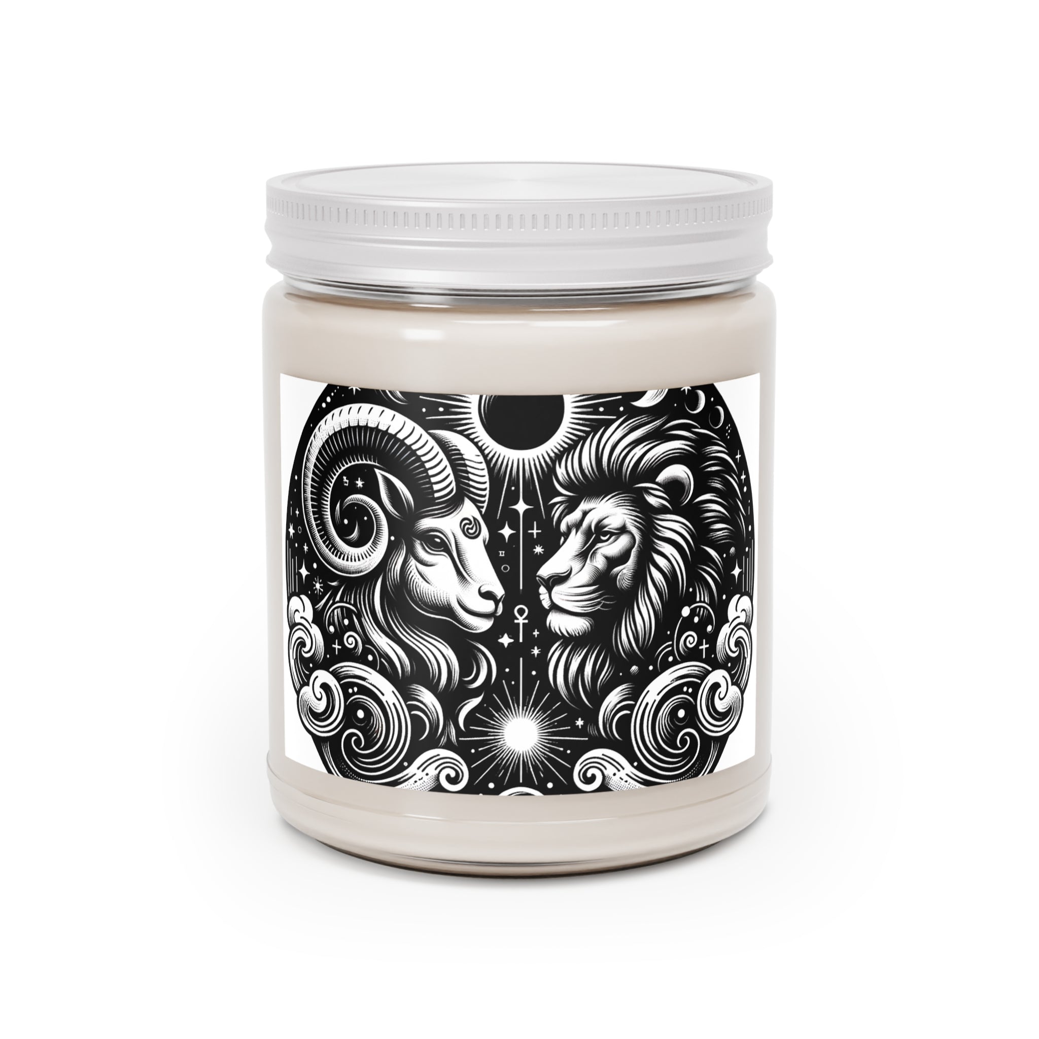 Celestial Harmony Aries & Leo Scented Soy Candle, 9 oz.