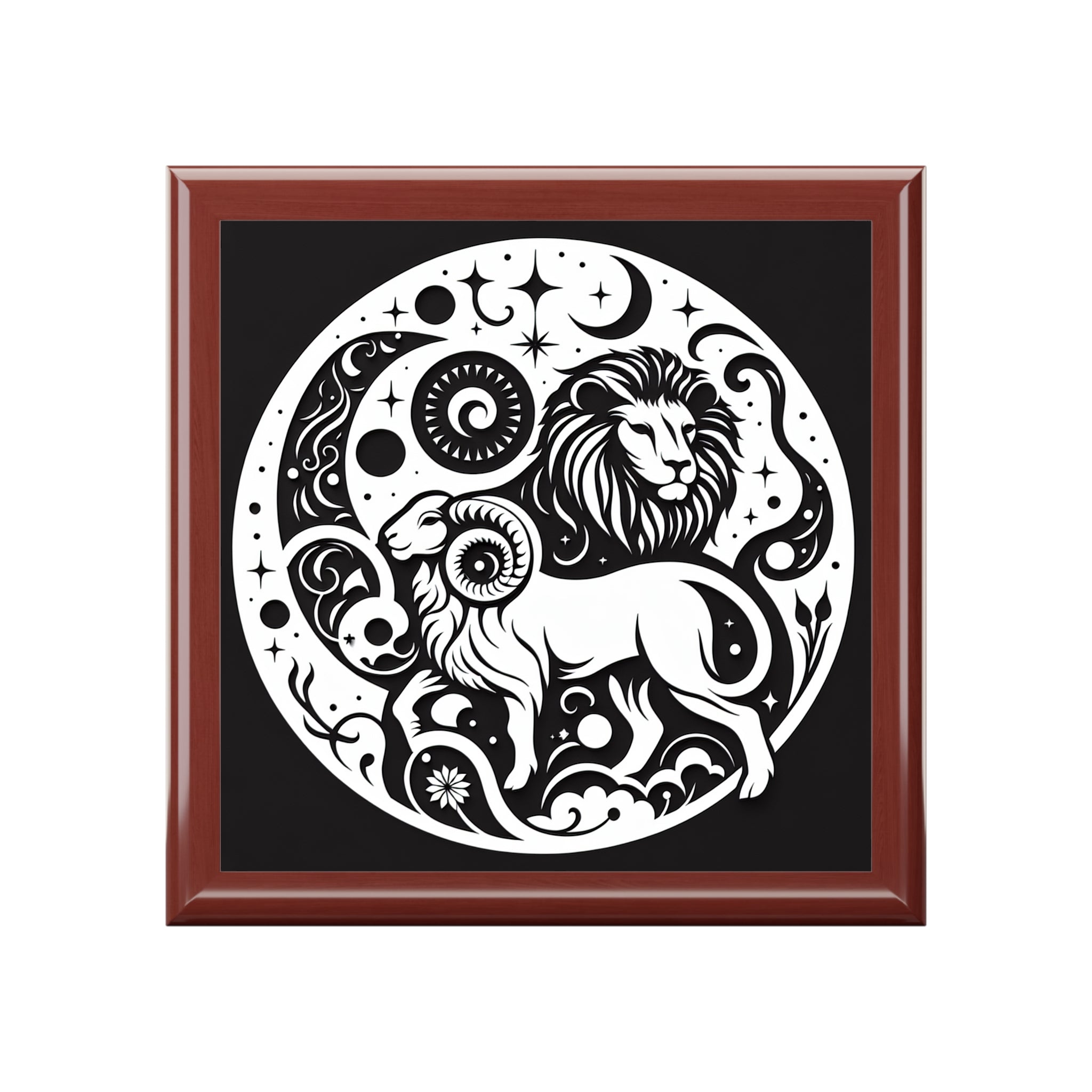 Celestial Zodiac Lion Jewelry Box