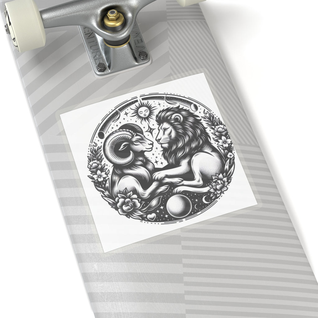 Celestial Lion and Ram Sticker
