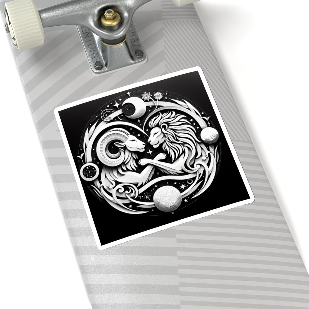 Celestial Lion and Ram Sticker