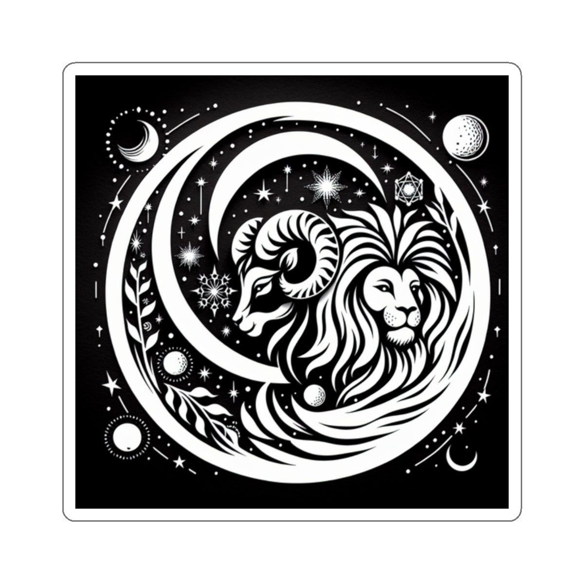 Celestial Lion Zodiac Sticker