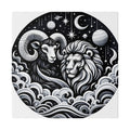 Celestial Zodiac Aries and Leo Harmony Matte Canvas Art - Stretched 0.75 Inch