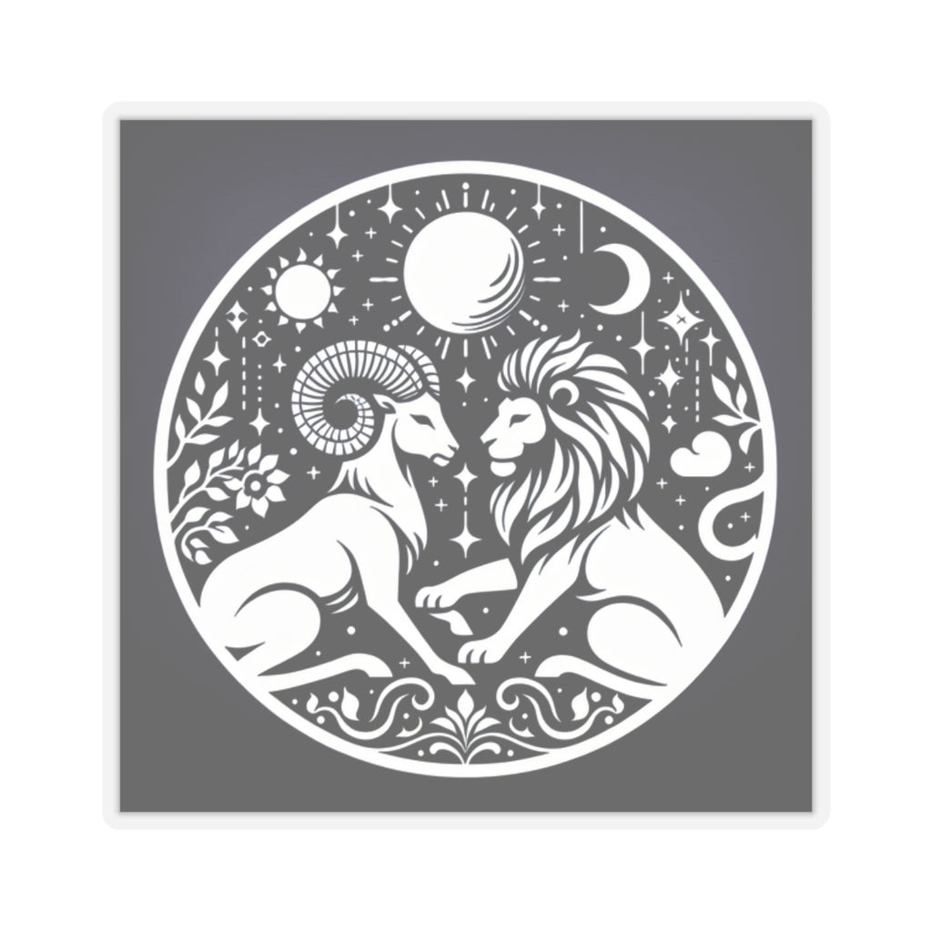 Celestial Lion and Ram Sticker