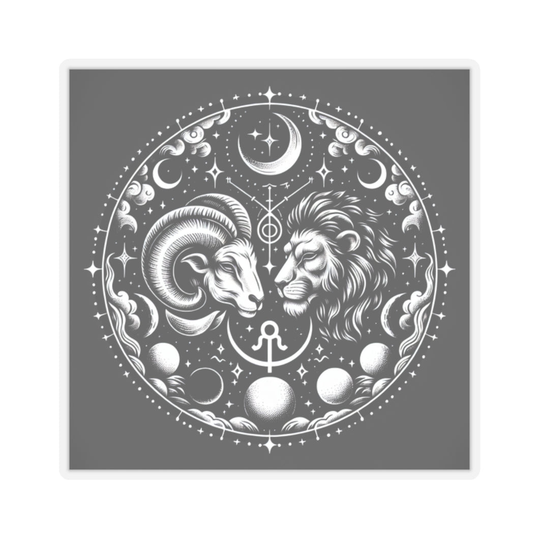 Celestial Zodiac Ram Lion Sticker