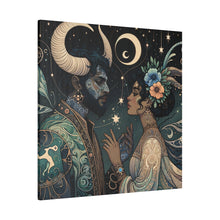 Load image into Gallery viewer, Celestial Embrace - Cosmic Lovers Art Matte Canvas Print, Stretched 0.75 Inch
