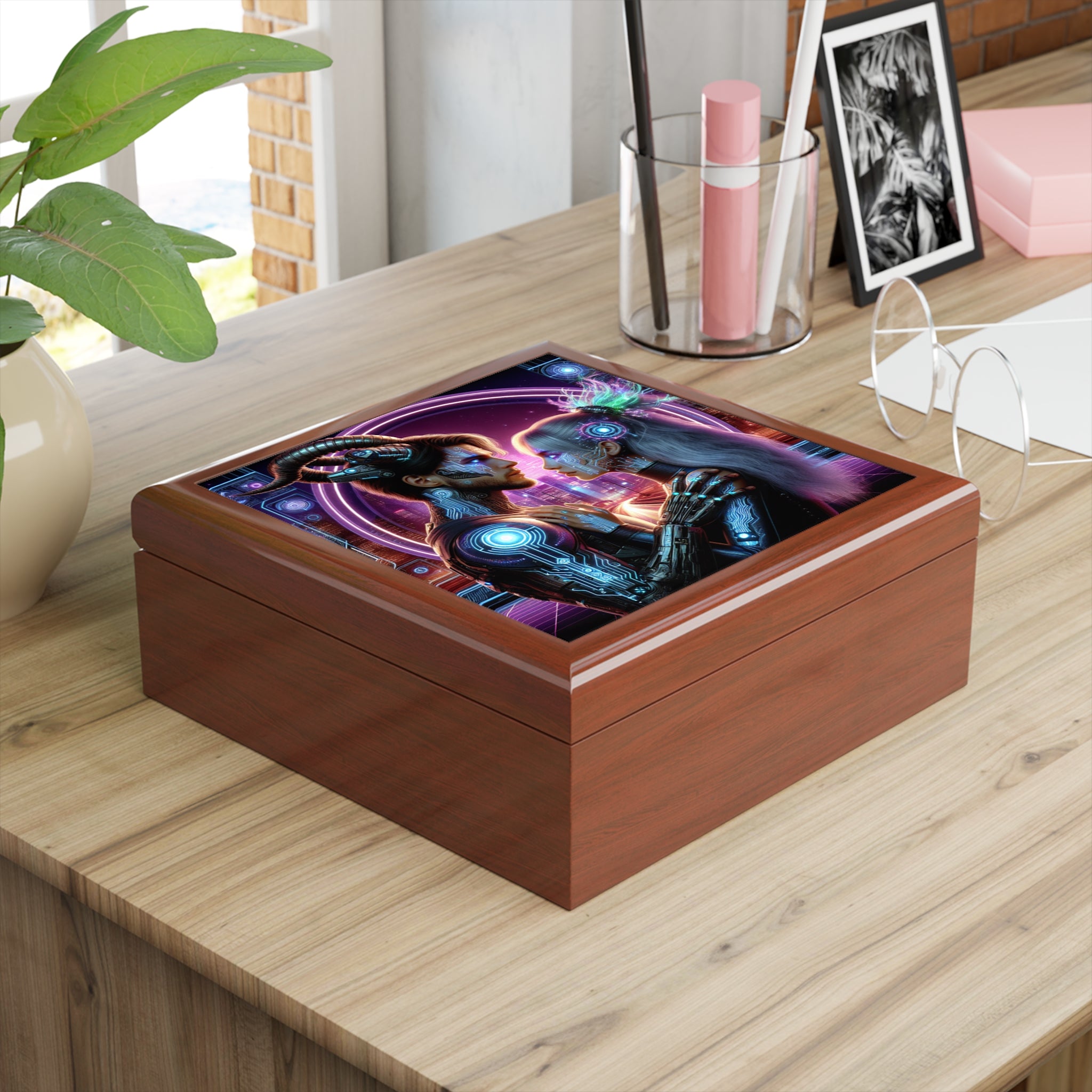 Cyber Love Illuminated Jewelry Box