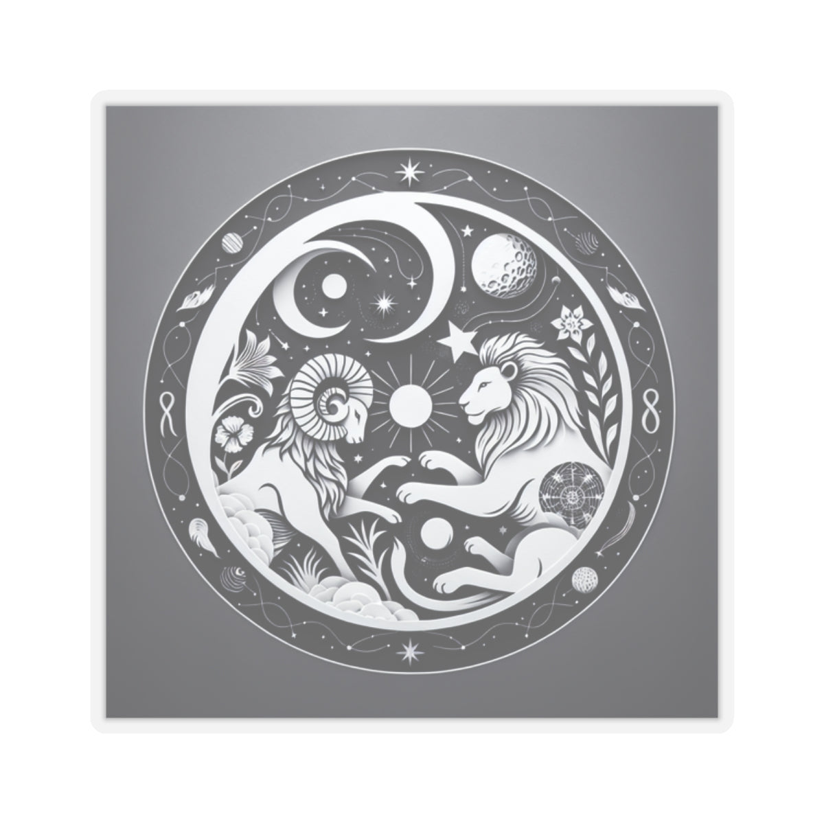 Celestial Lion Yin Yang Sticker