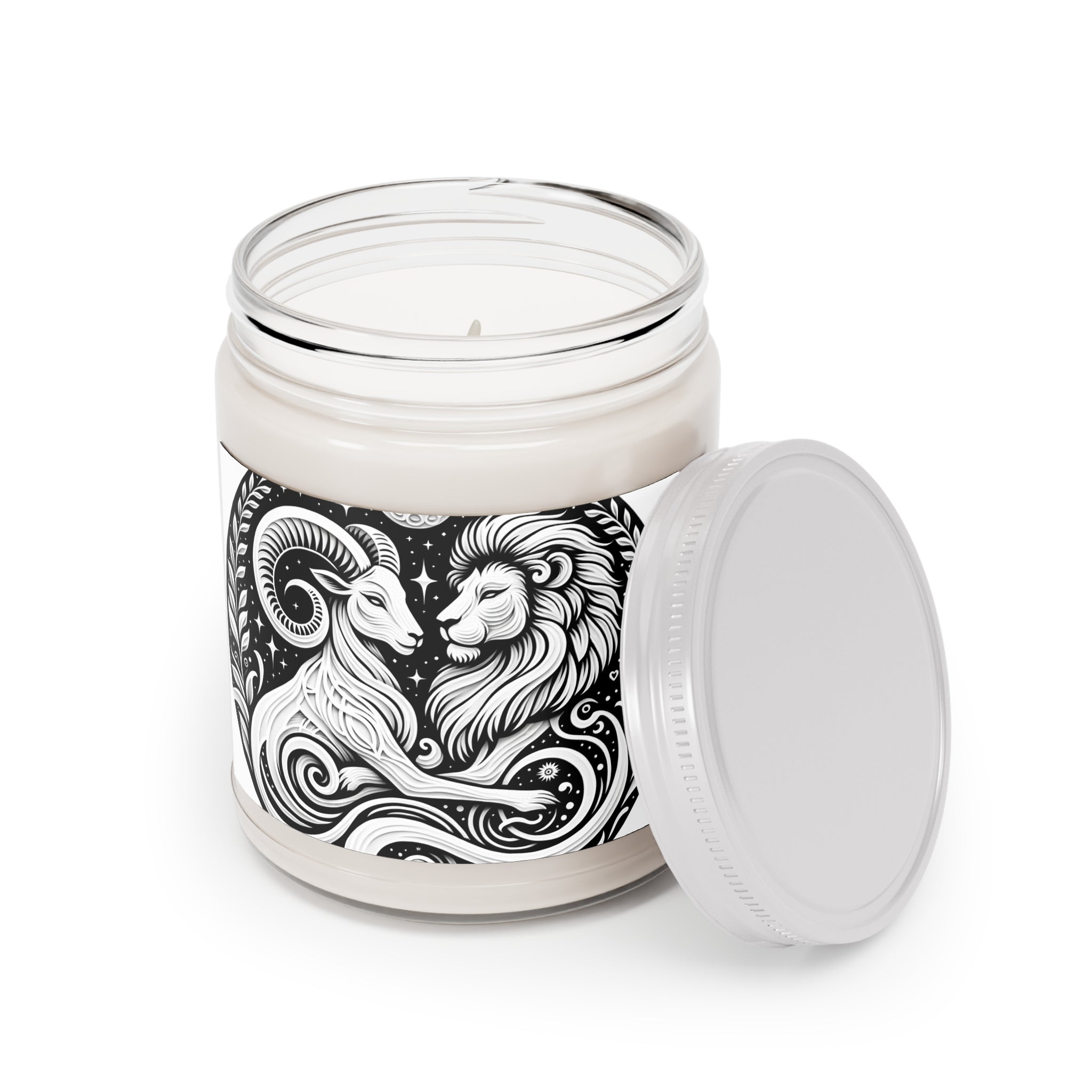 Celestial Harmony Aries & Leo Scented Soy Candle, 9 oz.